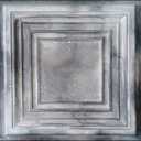 From Plain To Beautiful In Hours DCT05 Washington Square PVC 2' x 2' Lay-in or Glue-up Ceiling Tile (Covers / 40 sq.ft), Reclaimed Tin, 10 Piece