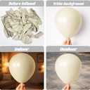 Voircoloria 90pack White Sand Balloons Different Size 18/12/10/5 Inch Sand White Balloon Garland Arch Kit for Wedding, Bridal, Baby Shower, Birthday, Graduation, Anniversary, Bachelorette Decorations