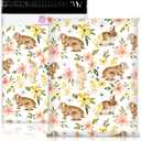 JarThenaAMCS 50 Pcs Easter Floral Bunny Poly Mailers 10 x 13 Inch Boho Flower Rabbit Packaging Bags Self Seal Mailing Envelope Bags for Small Business Clothing Document