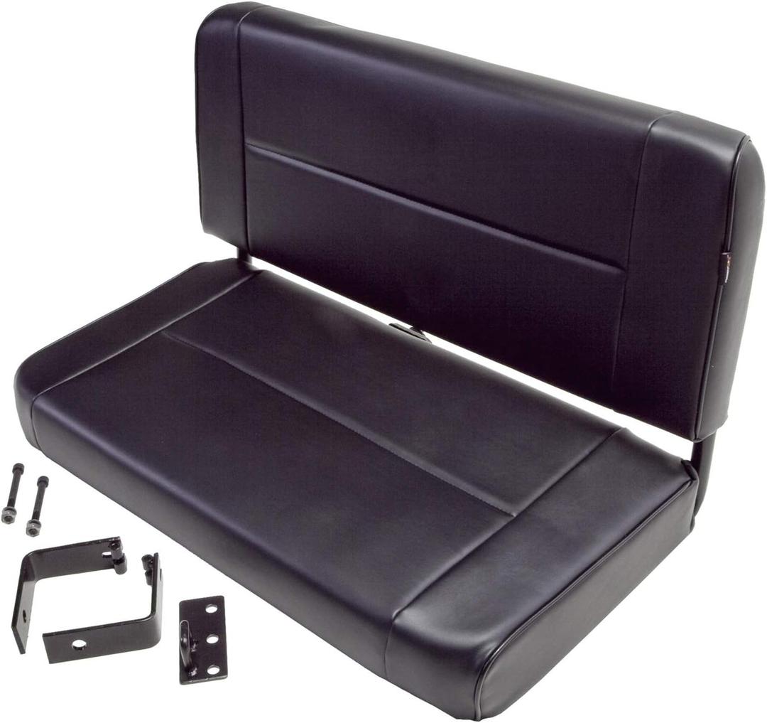Rugged Ridge | Seat, Rear, Fixed, Black | 13461.01 | Fits 1955-1995 Jeep CJ & Wrangler YJ