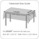 maxmill Weaved Texture Rectangle Tablecloth Water Resistant Wrinkle Free Spill-Proof, Soft Table Cloth for Dining Room Decoration, Banquet Parties Event Holiday Dinner, 60 x 84 Inch Natural