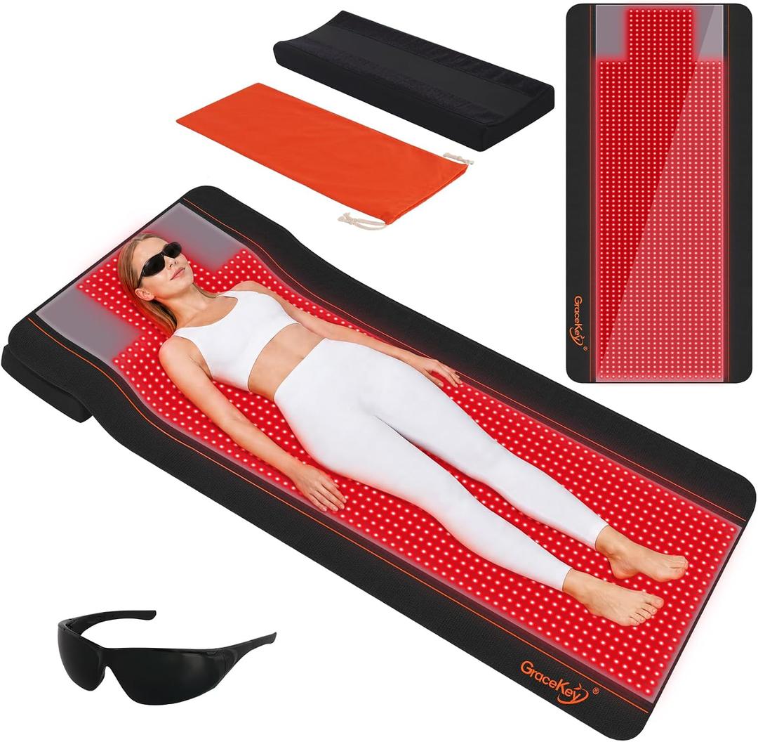 FSA/HSA Eligible Red Light Therapy Mat for Full Body, 73" x 35"
1444 3-in-1 LEDs, 660nm & 850nm Near Infrared Light, With Ergonomic Pillow, 5 Intensity Levels, 10Hz/40Hz Pulse