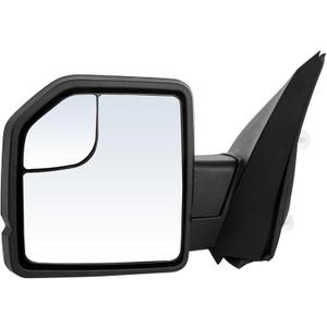 ECCPP Towing Mirror Tow Mirrors Fit For Ford For F150 2015-2020 Left Driver Side With Power Adjusted Heated Temp Sensor Pickup Truck Mirrors Black Housing Manual Folding