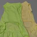 2 Pcs Dog Dresses Cat Skirt Solid Color Dog Clothes Summer Sleeveless Puppy Girl Clothes for Small Pet Dogs Cats (Yellow,Green, Medium)