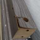 LINSY Farmhouse Bed Frame, Full Bedframe with Headboard and Footboard, Wooden Bed Frame with Solid Wood Slats, Rustic Grey Platform Bed Frames Full Size, No Box Spring Needed