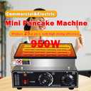 110V US Commercial 25PCS Mini Pancake Maker,950W Mini Dutch Pancake Maker, Non-stick, Dutch Pufferies Grill, Stainless Steel, Breakfast, Snacks, Desserts.
