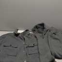 Men's Fleece Cargo Jacket Tracksuit Set 2 Pieces Solid Color Long Sleeve Button up Jacket and Cargo Pants Set (XX-Large, Dark Grey)