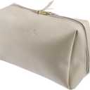 VOCOSTE 1 Pc Women Portable Large Makeup Bag for Vacation Camping Travel Bathing Khaki