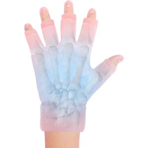 JFHNMLW Finger Arthritis Compression Hand Ice Pack Gloves for Pain Relief, Adjustable Pink Wrist Ice Pack for Hot Cold Therapies, Reusable Gel Finger Ice Gloves Sleeve for Tendinitis, Carpal Tunnel