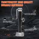 8000 lb Trailer Jack, 28" Drop Leg | Bolt-on or weld-on mount. Black powder coat finish. Fits RV, boat, & utility trailers. Heavy-duty steel for durability.