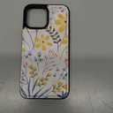 HAOPINSH for iPhone 13 Pro Max Wallet Case with Card Holder, Floral Flower Back Pattern Folio Flip PU Leather Kickstand Card Slots Case, Double Magnetic Clasp Durable Shockproof Cover 6.7"
