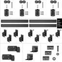 14FT Heavy Duty Box Rail Exterior Sliding Barn Door Hardware Kit, 450 lbs Capacity, Black Powder Coated Finish,Kit for Outdoor,Fit MAX 2 X Door Width 84in