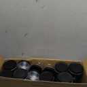 novelinks Plastic Jars With Lids 60Pcs 4 oz Mason Jars Plastic Mason Jars 4 oz Food Storage for Milkshakes Juice Nuts Cupcakes (Black, 60 Pack 4 Ounce)