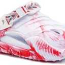 COFACE Mens Recovery Clogs Comfortable Walking Athletic Cushioned Slides Sandals Sport Casual Orthopedic Memory Foam Mules Summer Slip On Slippers Plantar Fasciitis Arch Support Camo White Red Size 10