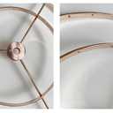 RISEON Lamp shade Frame with hanging holes, DIY Lamp shade Wire Ring Support Hanging E27 Chandelier Frame Harp Lamp Shade Bracket,Make DIY Shell Bead Table/Floor/Pendant Lamp (Rosegold)