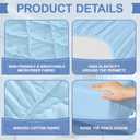 Lounsweer 2 Pack Waterproof Hospital Mattress Cover, 80x36x12in Blue Fitted Bed Sheet Protectors, Incontinence Protection Leakproof Breathable for Elderly, Adults Home Hospital Beds