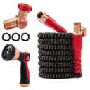 Pocket Hose 50 FT Copper Head Expandable Garden Hose with Pocket Pivot, No Tangles, AS SEEN ON TV, 360° Swivel, Tri-Tex Tubing, Force Field Jacket, Lead-Free, No-Kink, Anti-Burst w/APT