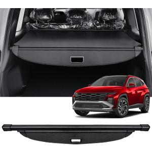 AUXKO Retractable Cargo Cover for Hyundai Tucson 2026-2022, Trunk Cover Luggage Security Shade Cover for 2026 2025 2024 Hyundai Tucson Shielding Shade Anti-Peeping Luggage Privacy Screen, Carbon Fiber