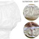 Cloth Diaper Covers for Adult,Adult Leakproof Underwear for Incontinence,Washable Reusable Plastic Diaper Cover, 2Pcs Clear Low Noise Plastic Pants (3X-Large (2 Pcs)) (XXXL)
