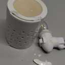 Plug in Wall Wax Melt Warmer Ceramic Electric Wax Burner Scented Essential Oil Burner Fragrance Melter for Kitchen Bathroom Home Decor White Halo House