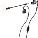 SteelSeries Tusq Gaming Earphones with Detachable Microphone Noise Cancelling for PC/PS/Switch/Smartphone,EarHook,Black,3 Settings to Fit Your Ear Size