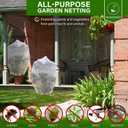 2 x Garden Netting Mesh Plant Cover Bags with Drawstring 3.28Ft x 2.62Ft, 4 Pack Bird Netting Plants Cover Protection
