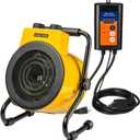 Greenhouse Heater with Digital Thermostat Controller, 1500W Green House Heater for Plants，Electric Grow Tent Heaters, Fast Heating with Overheat Protection, Space Heater for Flower Room, BK