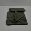 MIULEE Olive Green Linen Curtains 84 Inch Length for Bedroom Living Room, Soft Thick Linen Textured Window Drapes Semi Sheer Light Filtering Back Tab Rod Pocket Burlap Look Christmas Decor, 2 Panels