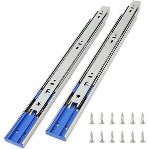 6 Pairs of 12 Inch Hardware 3-Section 100 LB Capacity Soft Close Ball Bearing Side Mount Drawer Slides