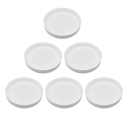 6 Pcs | 110/400 Plastic Replacement Lids | 4.33 inch Caps w/Leak Proof Liner | For Large Glass or Plastic Wide Mouth Jar， Food-Grade Storage Caps for Canning Jars