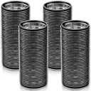 WILLBOND 4 Pcs Long Hair Rollers for Bangs Aluminum Core Curlers Thermal Self Grip Roller for Long and Medium Hair Women Hairstyle(4.7 x 2 Inch,Black)