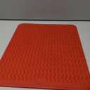 MicoYang Silicone Dish Drying Mat for Multiple Usage,Easy clean,Eco-friendly,Heat-resistant Silicone Mat for Kitchen Counter or Sink,Refrigerator or drawer liner Red L 16 inches x 12 inches