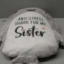 Sister Birthday Gifts - Throw Pillow, Valentines Birthday Gifts for Sister in Law Adult Sis Bestie Friends Women, Funny Sisters Gift from Brother Sis Sibling, Shark Plush Stuffed Animal 15