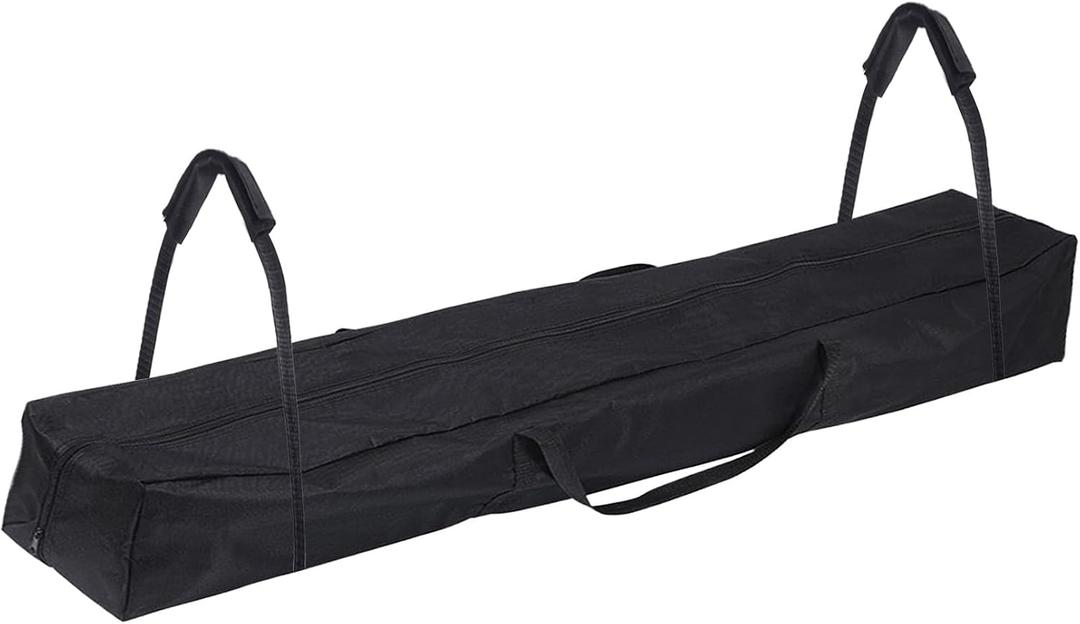 Klmnop 83" L x 12" W Tent Pole Bag for Party Tent, Heavy Duty 800D Oxford Tent Poles Long Storage Bag with Padded Handles, Double Zipper Portable Case for for Tents Poles, Top Covers(Black)
