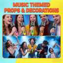 30Pcs Inflatable Microphones Set for Parties with Pump | 10-Inch Neon Blow Up Fake Microphone for Adults, Ideal for Party Favor Prizes, DJ Props, Birthday and Concert Decorations