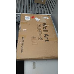 Large Framed Modern Blue and Gold Wall Art for Living Room, 3 Piece Abstract Artwork for Walls, Contemporary Luxury Line Pictures Prints Paintings for Hallway Dining Room Office 24x36 Inch