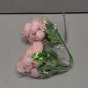 Mkono Peonies Artificial Flowers, Small Silk Flowers for Home Decor Indoor Fake Bouquet Faux Floral Arrangements Dining Table Centerpieces for Kitchen Party Decor Pink