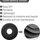 EIFHYT Matte Black PU Ceiling Medallions for Light Fixtures and Ceiling Fans, 12-1/4"OD x 4" ID x 1" P (Fits Canopies up to 7")