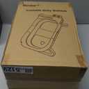 MoreFeel Collapsible Baby Bathtub for Newborn with Thermometer & 1 Hooded Towel & 1 Soft Floating Cushion,Portable Travel Bathtub with Drain Hole, Durable Foldable Baby Tubs for Infants to Toddler