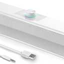 LENRUE Computer Speakers,Wired USB-Powered Sound-bar with 10W Stereo Sound for PC Desktop,Plug-n-Play (A39PRO /White)