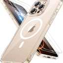 Miracase Magnetic for iPhone 17 Pro Max Case with Screen Protector [Compatible with MagSafe] Slim Thin Phone Case Military-Grade Protected for 17 ProMax Cover Bumper 6.9", Clear