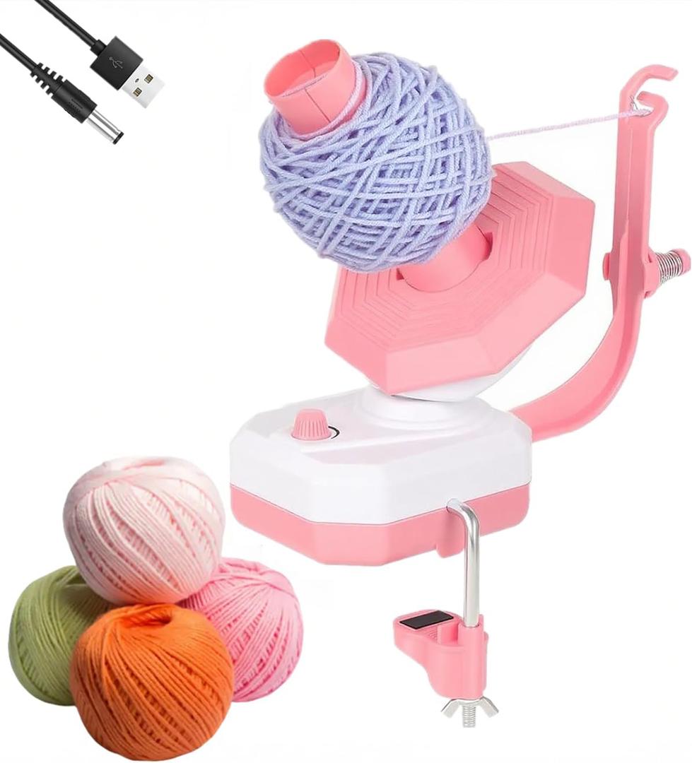 Yarn Winder, Electric Yarn Ball Winder for Crocheting 10oz Large Capacity, Easy to Use, Automatic and Stepless Speed Yarn Spinner for Knitters and Crochet Lovers