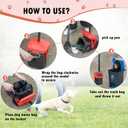 TIMINGILA 36" Pooper Scooper Swivel Bin & Rake with 100 Dog Poop Bags,Adjustable Long Handle for No-Bend Cleanup,Portable Non-Breakable Dog Poop Scooper for Large Medium Small Dogs