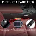 2 PCS Car Seat Gap Filler Organizer, Multifunctional Auto Side Seat Gap Filler Phone Holder, Universal Vehicle Storage Box Fill Gap Space Between Seats and Console (Black)