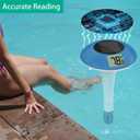 Pool Thermometer Floating Easy Read Solar Powered Floating Digital Temperature Gauge for Accurate Testing, IPX-8 Waterproof,Big LCD Screen for Easy Reading, C/F Display