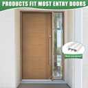 Door Draft Stopper, Cuttable Concealed Kerf/Channel Fit Under Door Seal, Draft Stopper Threshold Seal Bottom of Door Weatherstrip Kerf Weather Stripping Doors 39 Length (White, 39 inch)