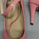 fereshte Women's Platform Pumps, Ankle Strap, High Heel, Closed Toe, Party Wedding Dress Shoes Size 39