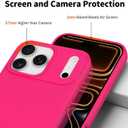2 x Compatible with iPhone 17 Pro Case, Shockproof Liquid Silicone Protective Phone Case with Soft Anti-Scratch Microfiber Lining Ultra Slim Drop Protection Phone Cover(Rose Red)