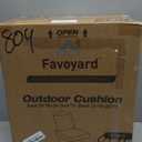 Favoyard Outdoor Seat Cushion Set 24 x 24 Inch Waterproof & Fade Resistant Patio Furniture Cushions with Removable Cover Deep Seat & Back Cushion with Tie Straps for Chair Sofa Couch (Blue)