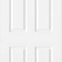 BARNSMITH 30x80 in Raised 6-Panel Textured White Primed Molded Door Slab, Classic Style Paintable Hollow Core Interior Door Panel, for Pocket, Swing, Sliding Door, Durable and Lightweight